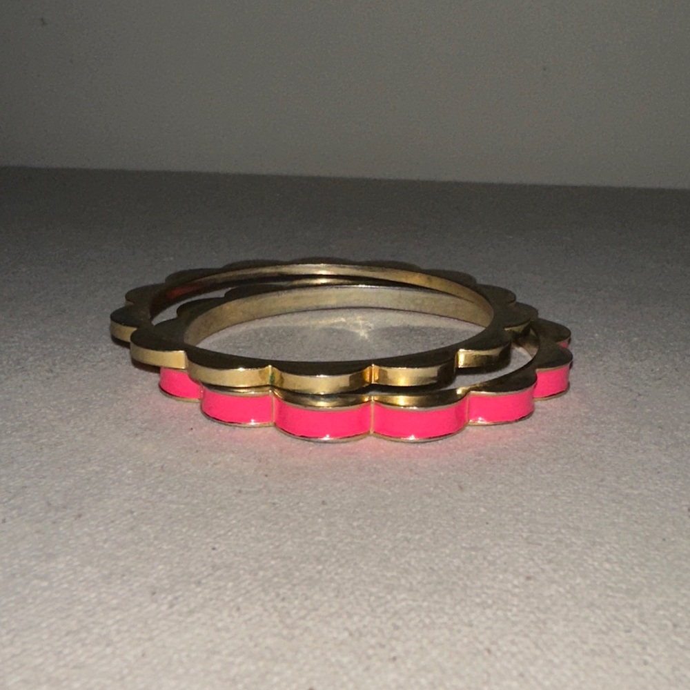 C Wonder Gold and Pink Bangle Set